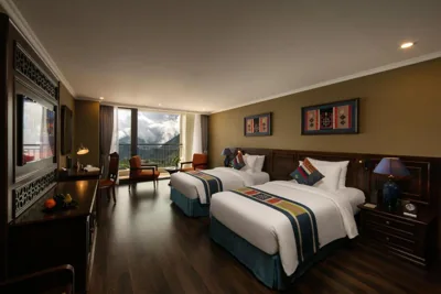 Deluxe Double or Twin Room with Mountain View — Pistachio Hotel Sapa